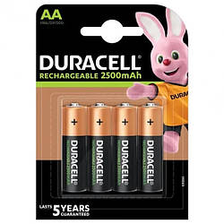 Акумулятори пальчик AA Duracell Rechargeable AA HR6 2500mAh 4шт