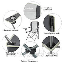 Стул KingCamp Arms Chairin Steel(KC3818) BLACK MEDIUMGREY, фото 4