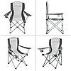 Стул KingCamp Arms Chairin Steel(KC3818) BLACK MEDIUMGREY, фото 6