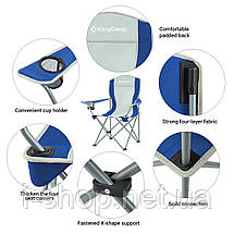Стул KingCamp Arms Chairin Steel(KC3818) Grey/Blue, фото 4