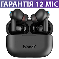 Беспроводные TWS Наушники Bloody M30, черные, Bluetooth 5.0, с микрофоном, твс блютуз гарнитура для телефона