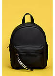 Модний маленький жіночий чорний міні-повсякденний рюкзак молодіжний, жіночий, для дівчинки підлітка еко-шкіра, фото 3