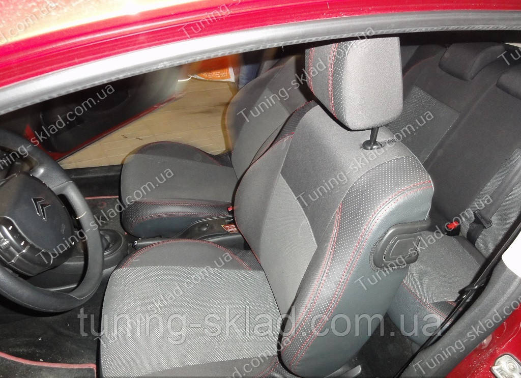 Чехлы на сиденья Ситроен С4 (чехлы из экокожи Citroen С4 3D стиль Premium) - фото 3 - id-p31823790