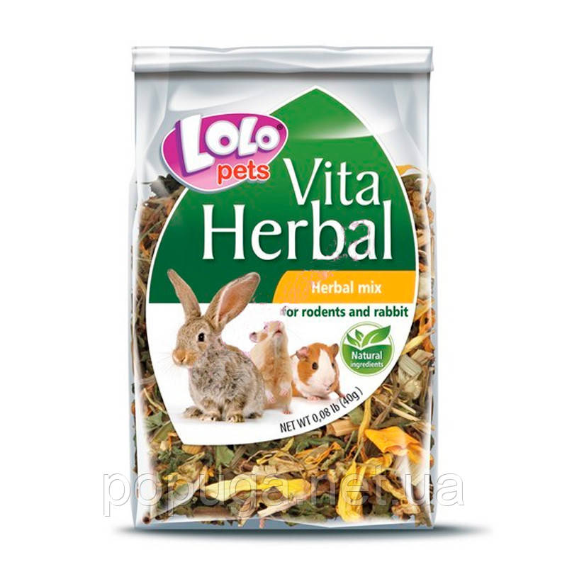 Lolopets HERBAL суміш лікарських трав для гризунів, 40 г