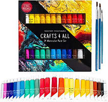 Акварельні Фарби Crafts 4 All 24 шт Набір Художніх Фарб + Пензлики (00083)