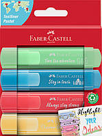 Набір текстових маркерів Faber-Castell Highlighter TL 46 Pastel, 4 штуки, Картонна упаковка, Різні кольори