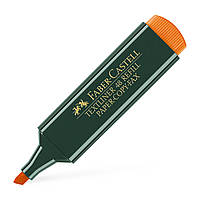 Текстовый маркер Faber-Castell Textliner 48 Superfluorescent, Темно-зеленый корпус, Оранжевый флуоресцент
