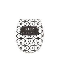 Кришка на унітаз із малюнком "Keep Clean" Elif plastic