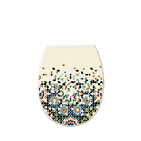 Кришка на унітаз із малюнком "Mosaic" Elif plastic