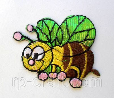 Аплікація клейова. Бджола, 40х45 мм, фото 1