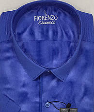 Сорочка чоловіча з коротким рукавом Fiorenzo vk-0019 блакитна класична Туреччина, ошатна чоловіча теніска, фото 4
