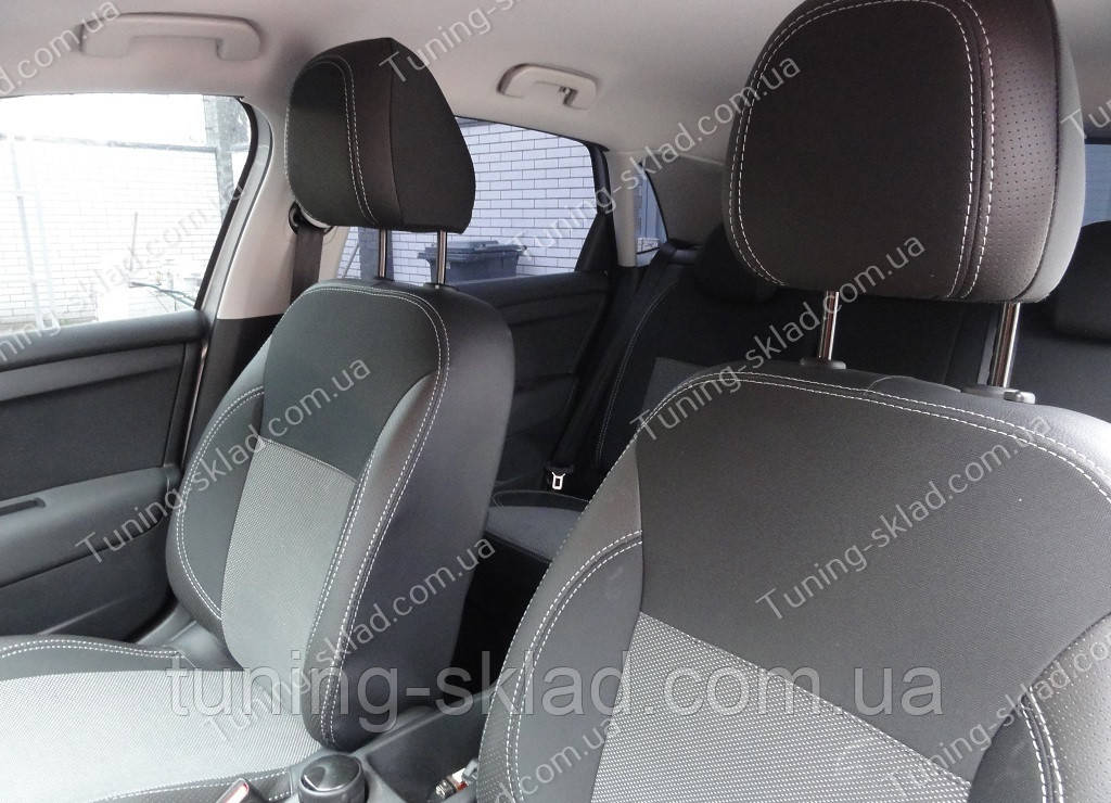 Чохли на сидіння Сітроен С4 (чохли з екошкіри Citroen C4 стиль Premium), фото 1