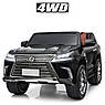 Дитячий електромобіль на акумуляторі Lexus LX 570 на радіокеруванні для дітей 3-8 років автопофарбування чорний, фото 6