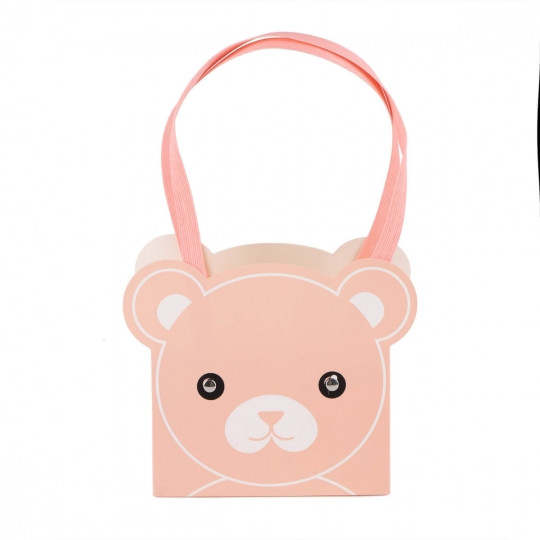 Коробка "Ведмедик" 4 шт. 14.5*10*17 см., персиковий, картон (8916-010-2)