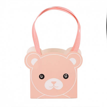 Коробка "Ведмедик" 4 шт. 14.5*10*17 см., персиковий, картон (8916-010-2), фото 1