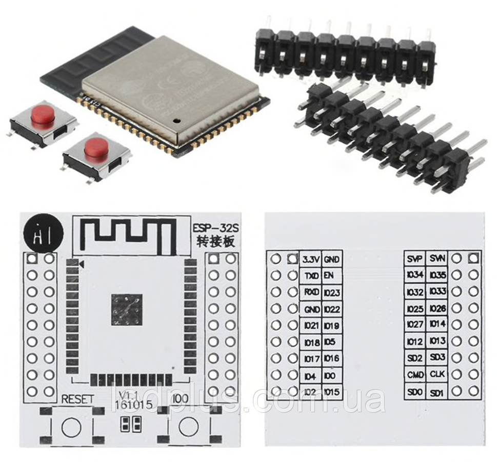 Набор ESP-WROM-32 (ESP32-D0WDQ6) + плата-переходник