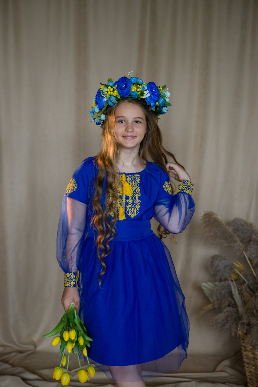 Сукня для дівчинки Незалежність синя