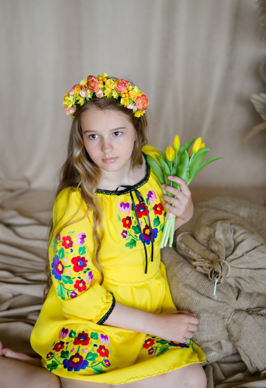 Плаття для дівчинки Мальви жовте, фото 1