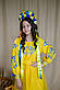 Плаття для дівчинки Квіткове жовто-блакитне, фото 2