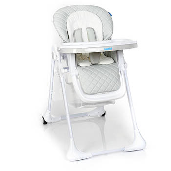 Стільчик для годування (шкіряний чохол) Bambi M 3890 Light Gray QT Сірий