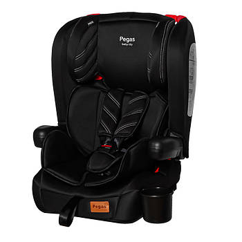 Дитяче автокрісло + бустер TILLY Pegas T-534 Black ISOFIX (група 1/2/3, 9-36 кг) Чорний