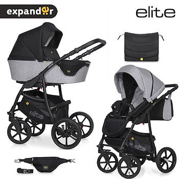 Дитячий універсальний візочок 2в1 Expander Elite ELT-70406 Silver Сірий | Коляска Rico