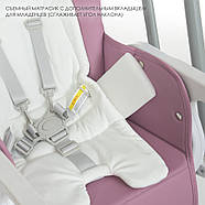 Дитячий стільчик для годування El Camino ME 1087 SWAN White Рожевий | Стільчик-гойдалка, шезлонг, фото 7