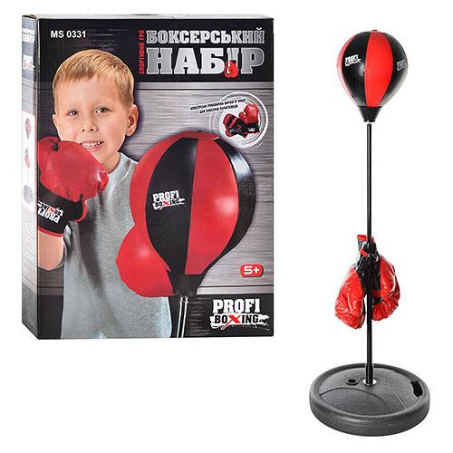 Боксерський набір PROFI MS 0331 | Дитяча боксерська груша на стійці 90-110 см