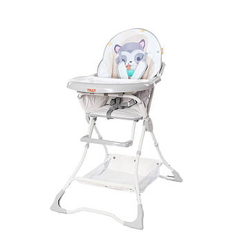 Дитячий стільчик для годування TILLY Buddy T-633/2 Beige Raccoon Сірий Єнот