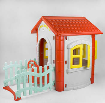 Дитячий ігровий будиночок Pilsan Magic House 06-194 Сіро-червоний | Пластиковий будиночок для дітей