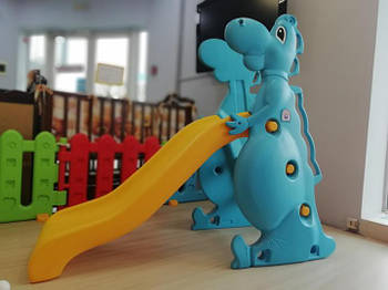 Дитяча пластикова гірка Pilsan "Dino slide" 06-198 Синя