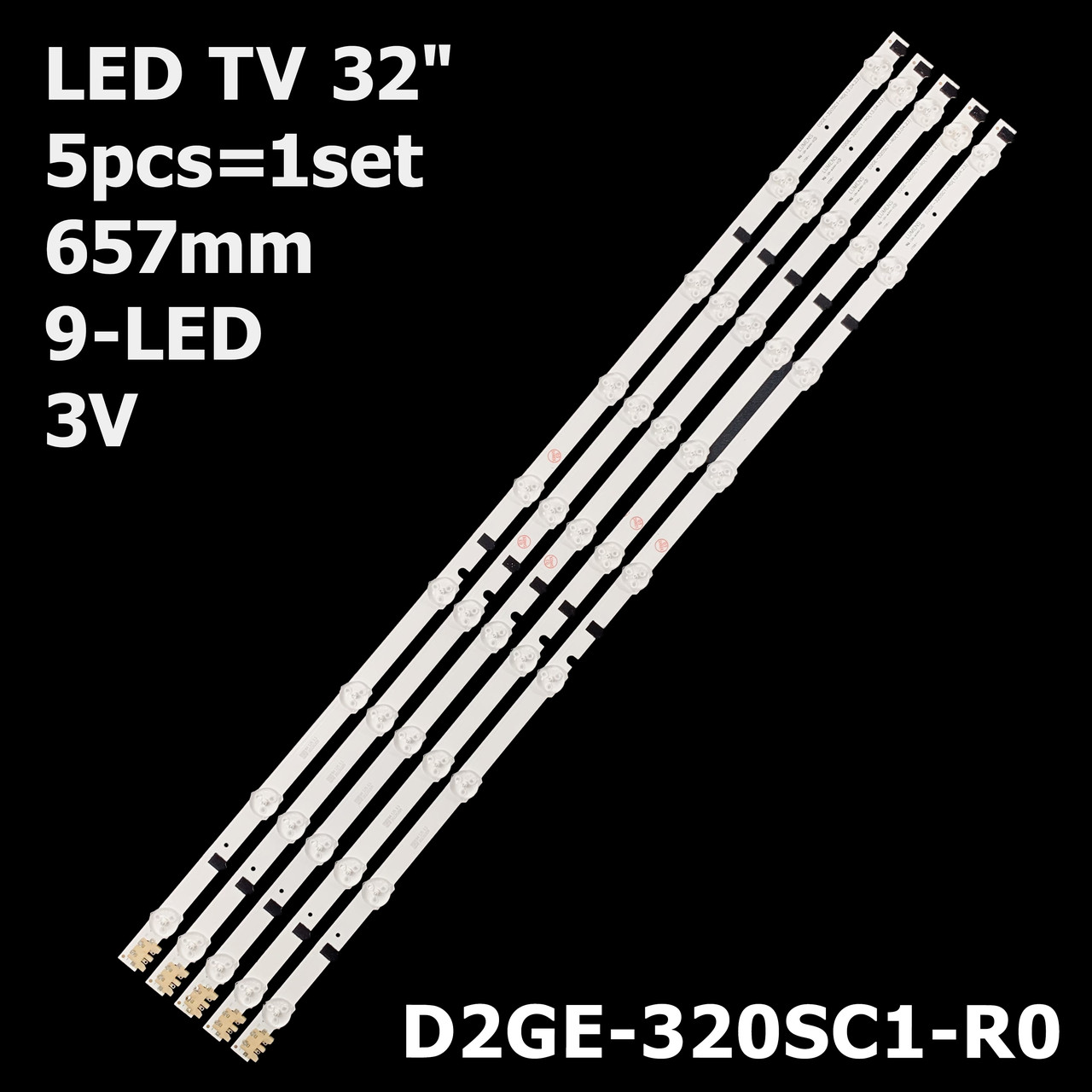 LED підсвітка TV 32" 9LED 3V 657mm SHARP D2GE-320SC1-R0 2013SVS32 BN96-28489A (Original) 5шт., фото 1