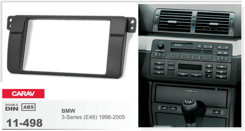 2-DIN переходная рамка BMW 3-Series (E46) 1998-2005, CARAV 11-498 - фото 1 - id-p265397590