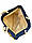 Пляжна сумка "Три Ананаса"/Еко сумка для покупок і гаманець у комплекті, колір синій, фото 3