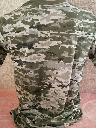 Військова футболка піксель, бавовняна футболка піксель, армійська футболка камуфляж ,Футболка піксель ЗСУ, фото 2