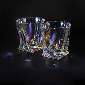 Набір склянок 2 шт для віскі Bohemia Quadro 340 мл перламутр 2K936/340