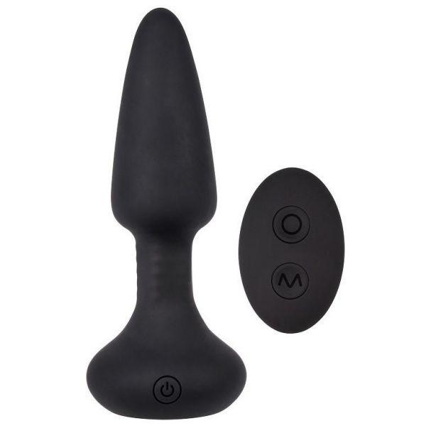 Анальна пробка з вібрацією Smooth Anal Dilator, Black, фото 1