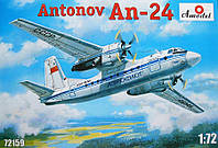 Пластикова модель 1/72 A-model 72159 радянський пасажирський літак Антонов АН-24