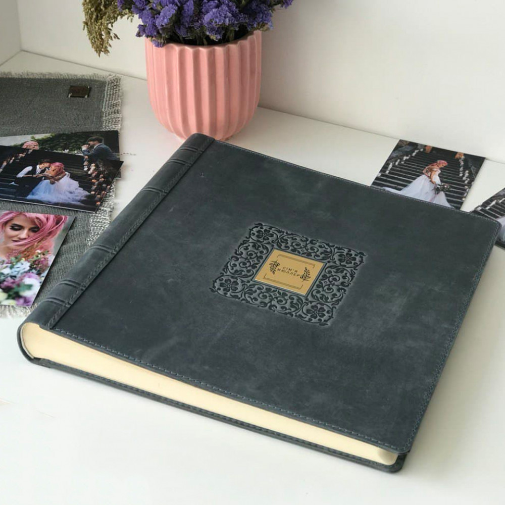 Семейный Фотоальбом Из Натуральной Кожи REMBER "Family Stories" Синий ...