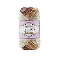 Alize Cotton Gold Batik (Коттон Голд Батік) 3300 біло-коричневий
