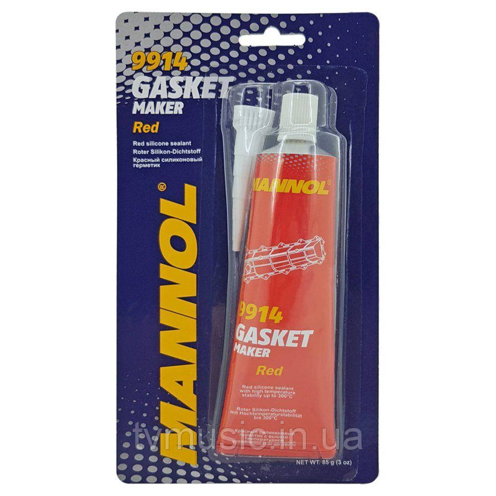 Червоний силіконовий герметик Mannol Gasket Maker Red 9914 85 гр, фото 1