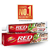 Зубна паста Дабур Ред 200г Індія оригінал, Dabur Red Toothpaste, Красная натуральная Зубная паста Дабур Рэд,