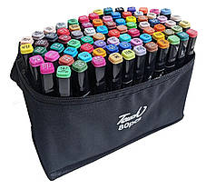 Набір скетч маркерів 80 шт двосторонні touch для малювання художні маркери для скетчингу графіки і роботи, фото 2