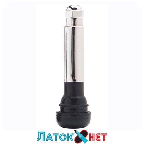 Вентиль гумовий безкамерний TR-418C хром посадка 11,3 мм довжина 62 мм, фото 1