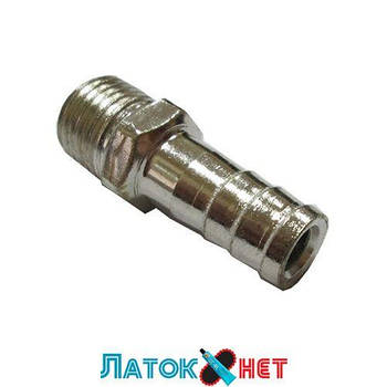 Перехідник зовнішня різь 1/4 — ялинка на шланг 10 мм PT-1845 Intertool