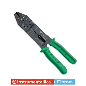 Кліщі для обтискання клем і зняття ізоляції DIBB1009 TOPTUL