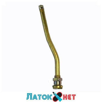 Вентиль безкамерний для вантажних автомобілів 133MS посадка 9,7, довжина 133 мм два вигини 27° і 15°