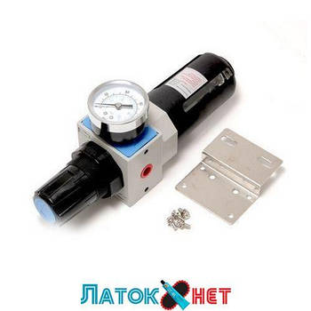 Фільтр-регулятор з індикатором тиску для пневмосистем Profi 3/8 F-EW4000-03 Forsage