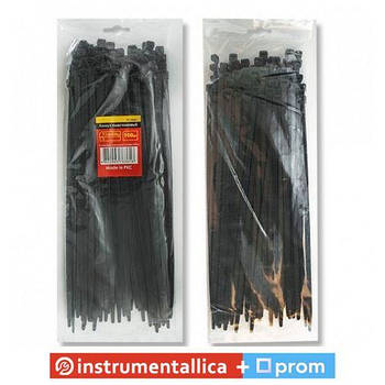 Хомут пластиковий 3,6x300 мм, (100 шт./пач.), чорний TC-3631 Intertool