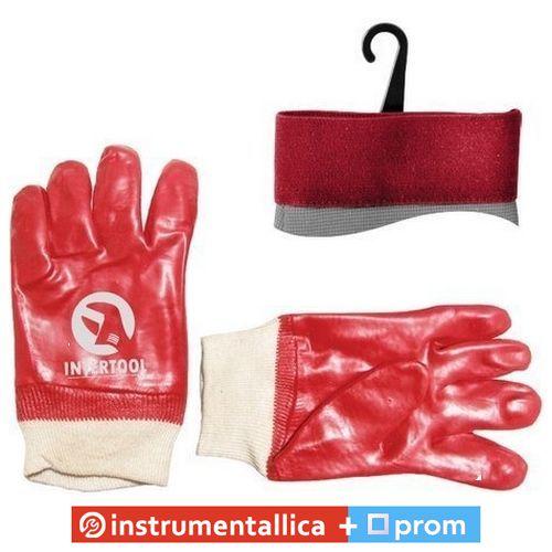 Рукавичка мастильна бавовняна трикотаж з PVC червона 120пар/ялин SP-0006W Intertool ціна за ящик